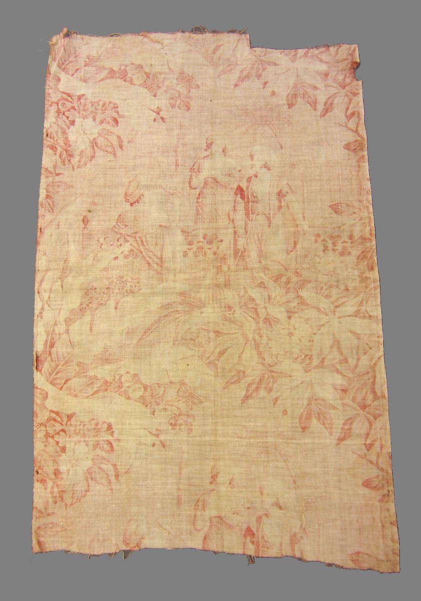 1969.3267.001 Textile, printed reverse