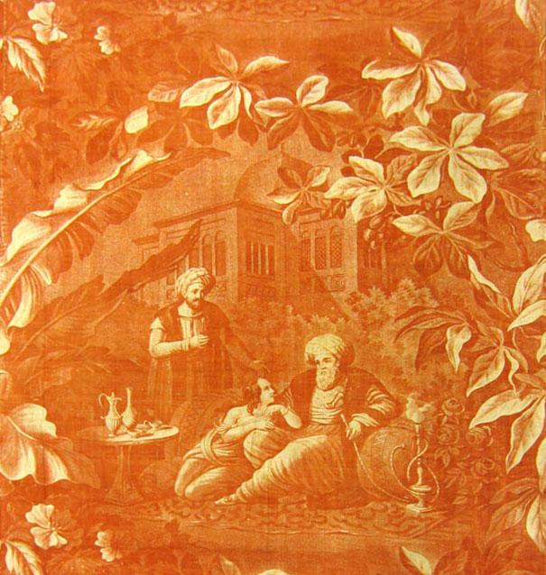 T1137 textile, printed design repeat