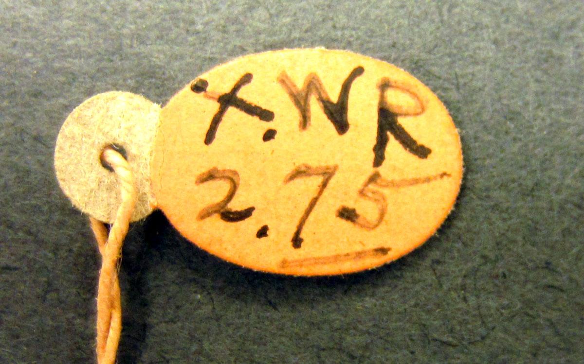 1969.3269.002 Textile, printed tag upper surface