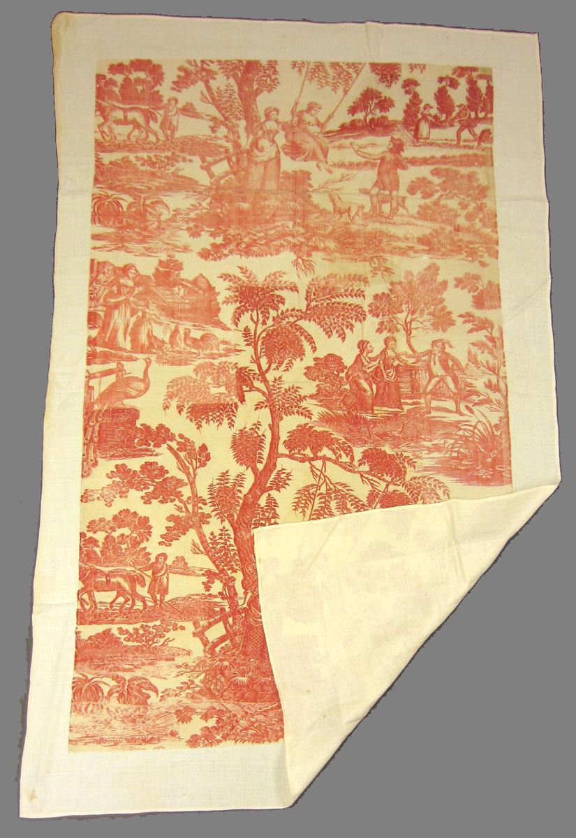 1969.3272 Textile, printed partial folded corner