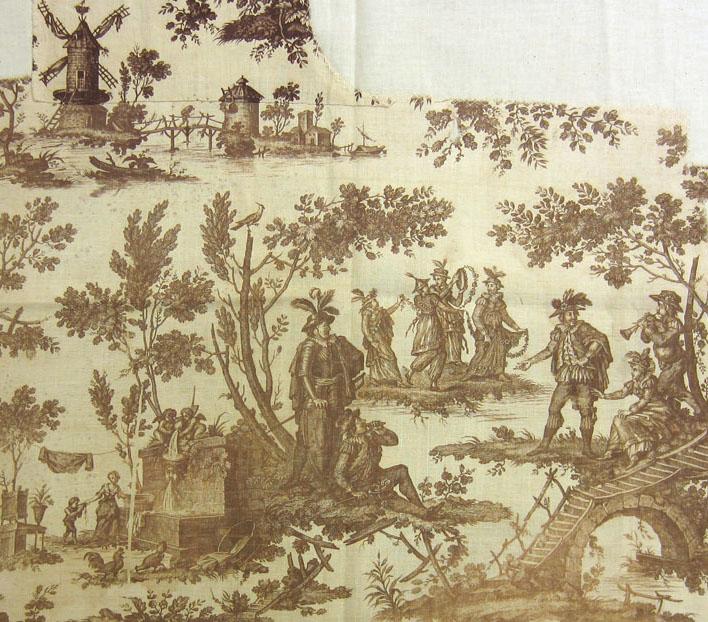 T2141 textile, printed partial design repeat