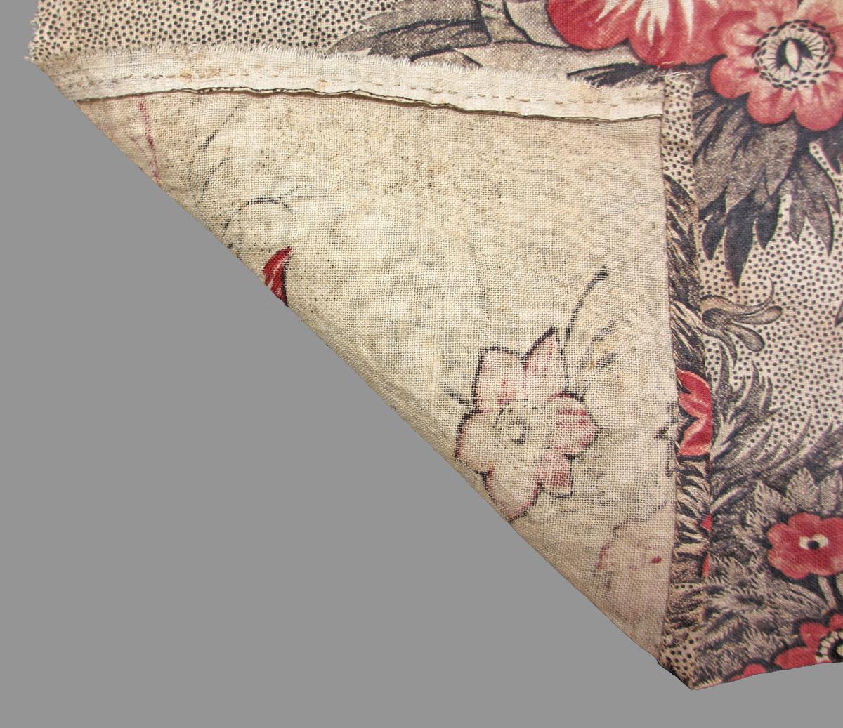 1969.3274 textile, printed folded corner
