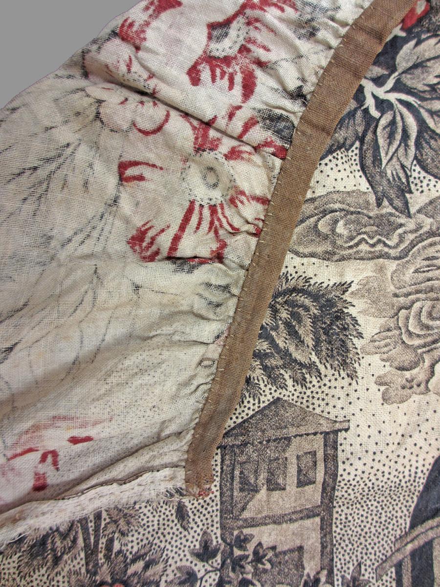 1969.3274 textile, printed reverse detail