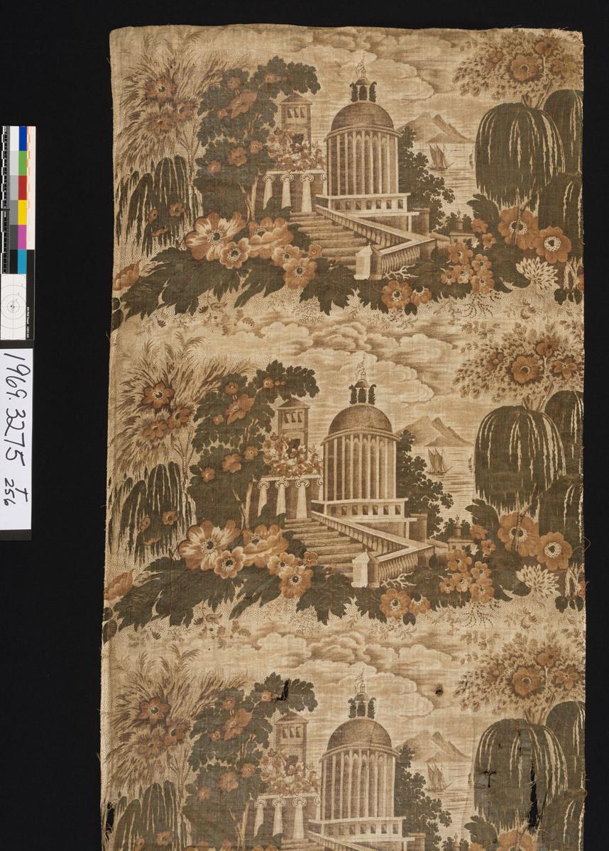 1969.3275 Textile, printed, detail 1