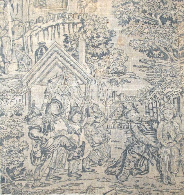 T1144 textile, printed design repeat