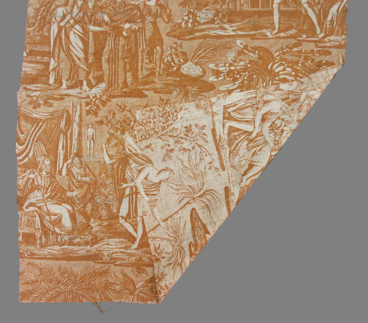 1969.3278 textile, printed folded corner