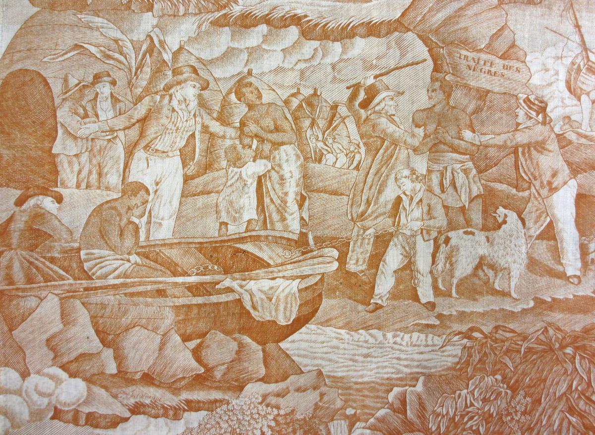 1969.3279 Textile, printed, detail 8