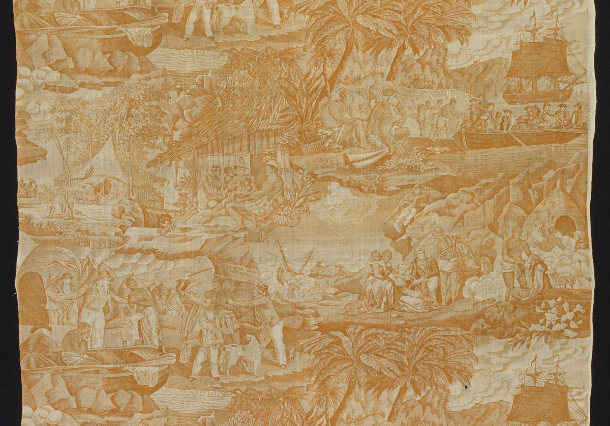 1969.3279 Textile, printed, detail 2