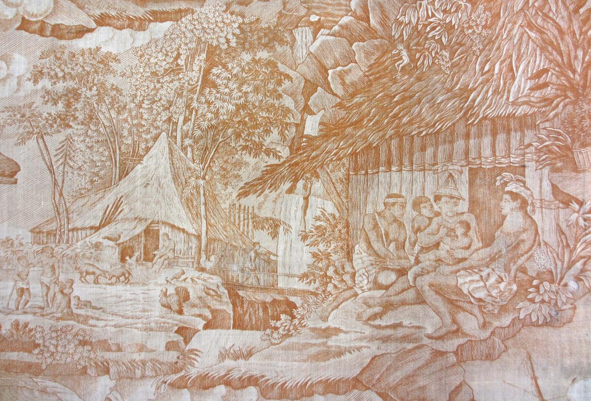 1969.3279 Textile, printed, detail 5