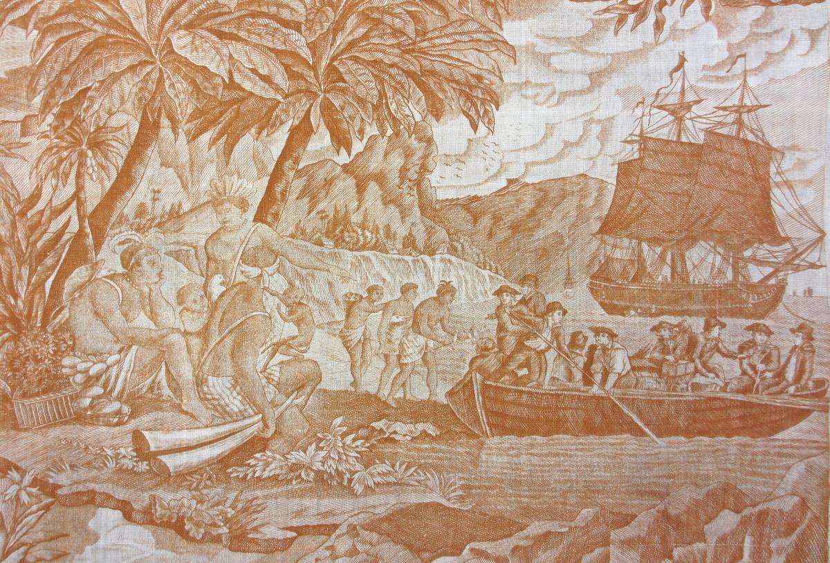 1969.3279 Textile, printed, detail 7