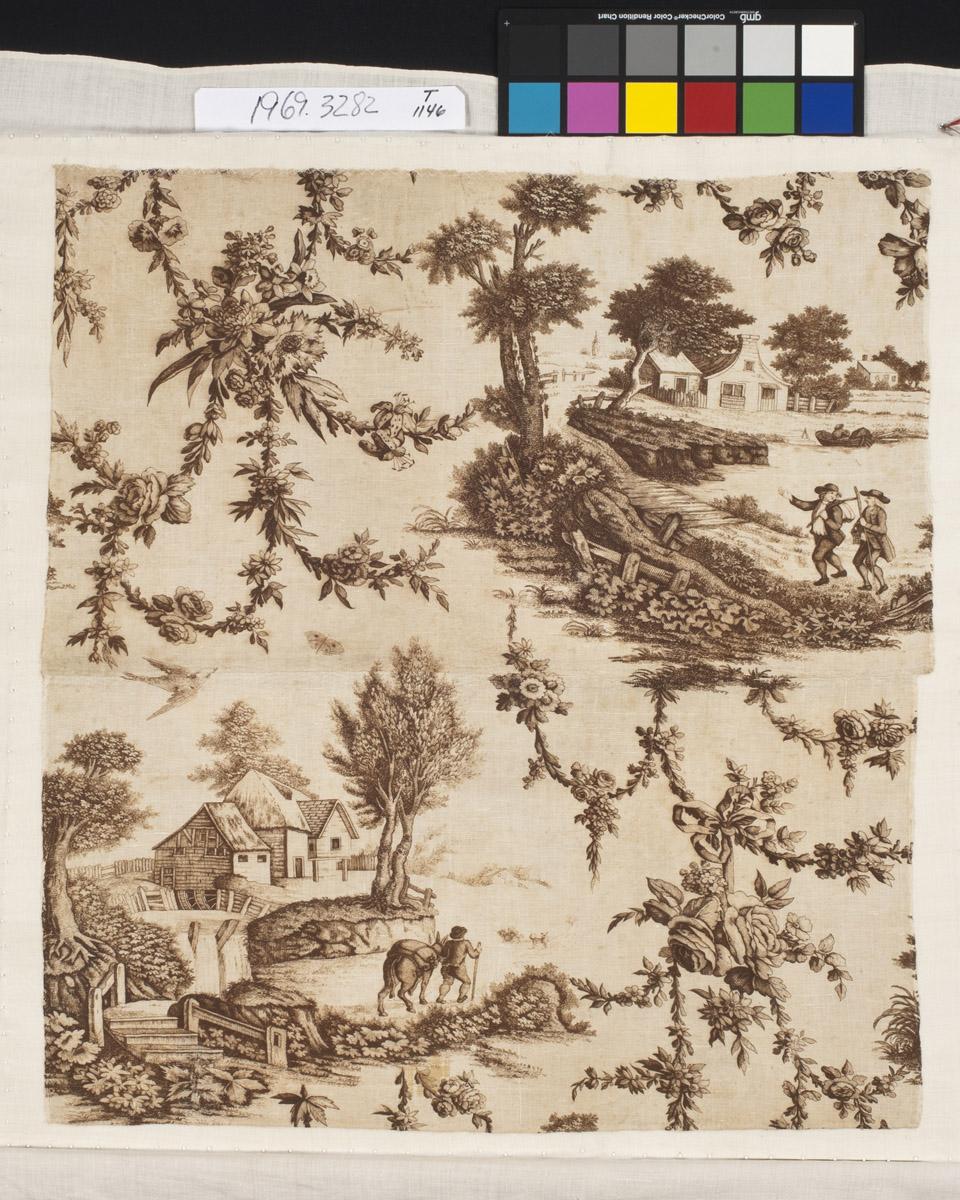 1969.3282 Textile, printed, view 1