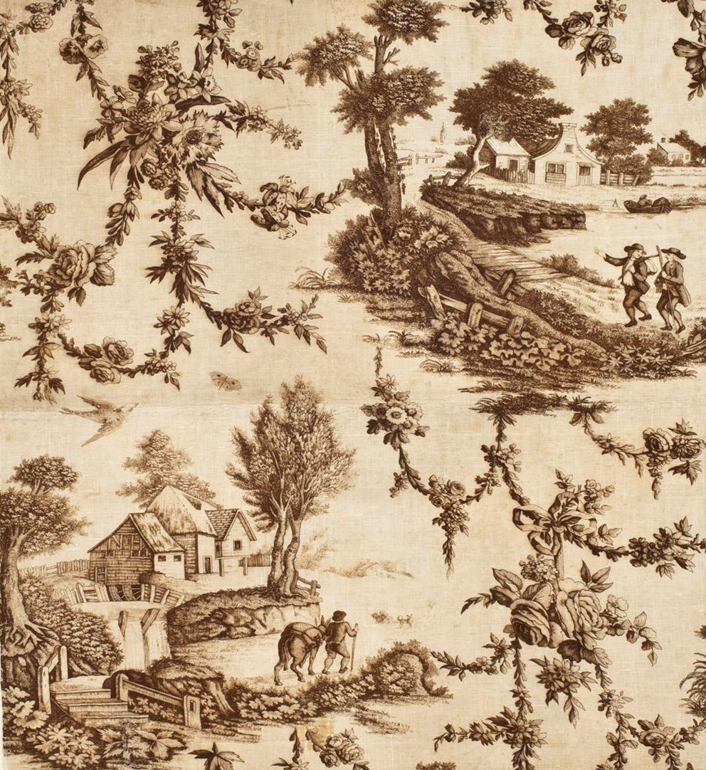 T1146 textile, printed design repeat