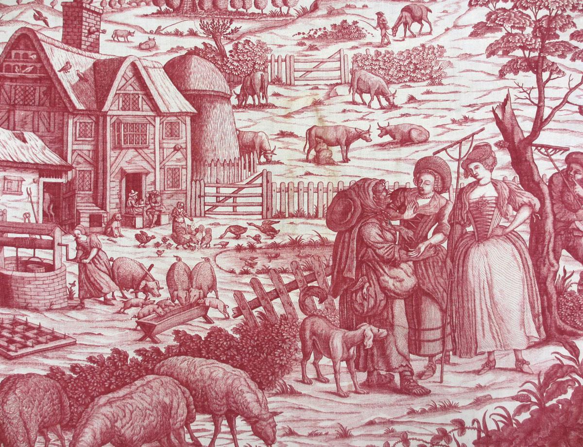 T151 textile, printed design repeat