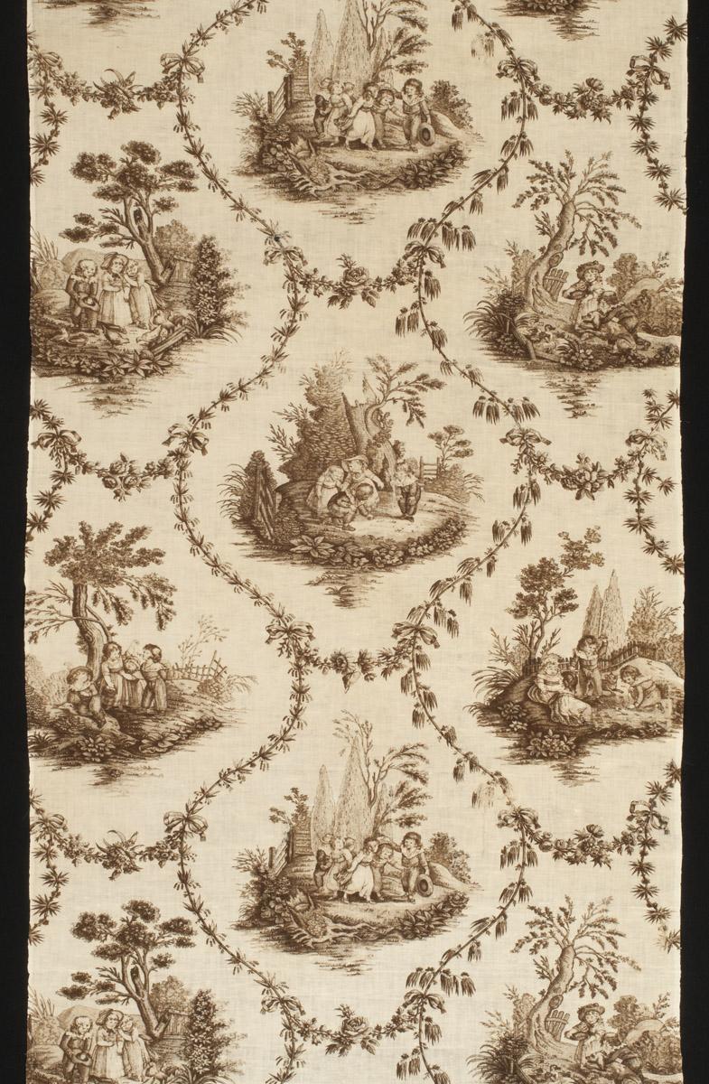 1969.3289 Textile, printed, detail 1