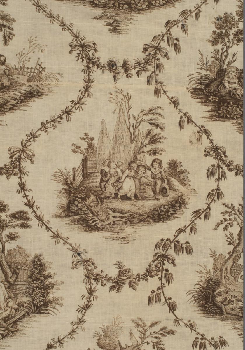 1969.3289 Textile, printed, detail 2