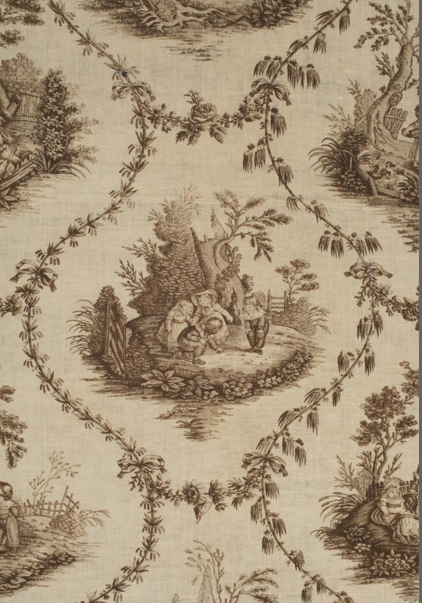 1969.3289 Textile, printed, detail 3