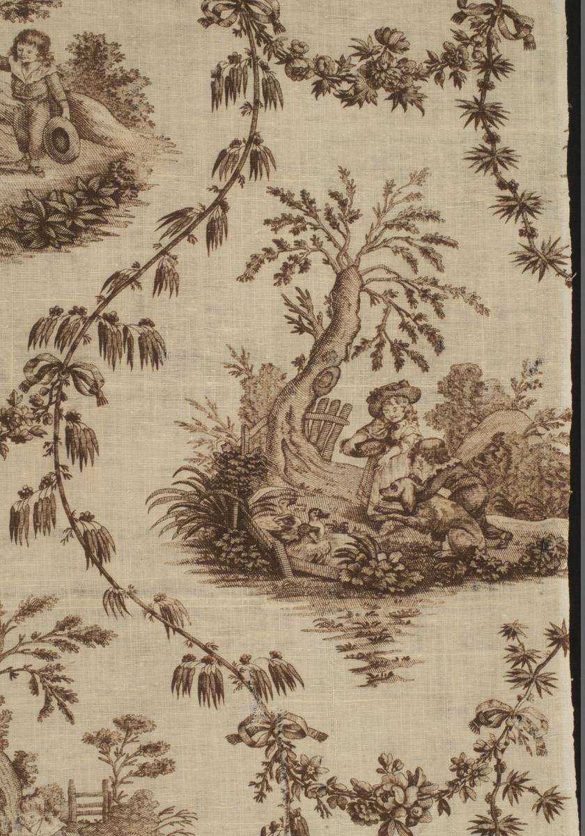 1969.3289 Textile, printed, detail 4