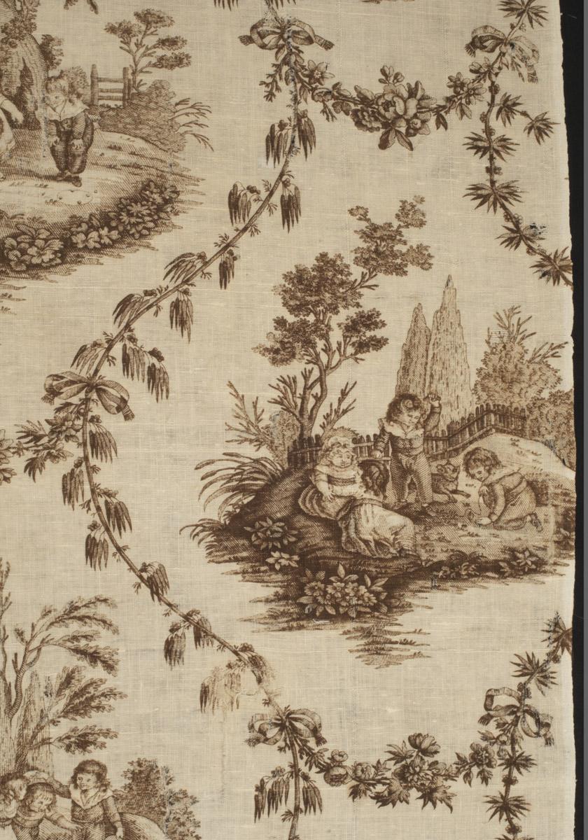 1969.3289 Textile, printed, detail 5