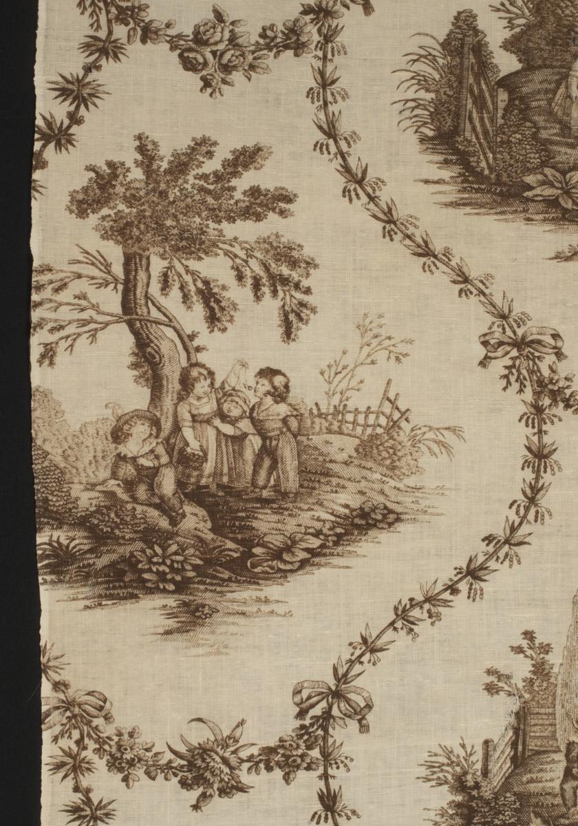 1969.3289 Textile, printed, detail 7