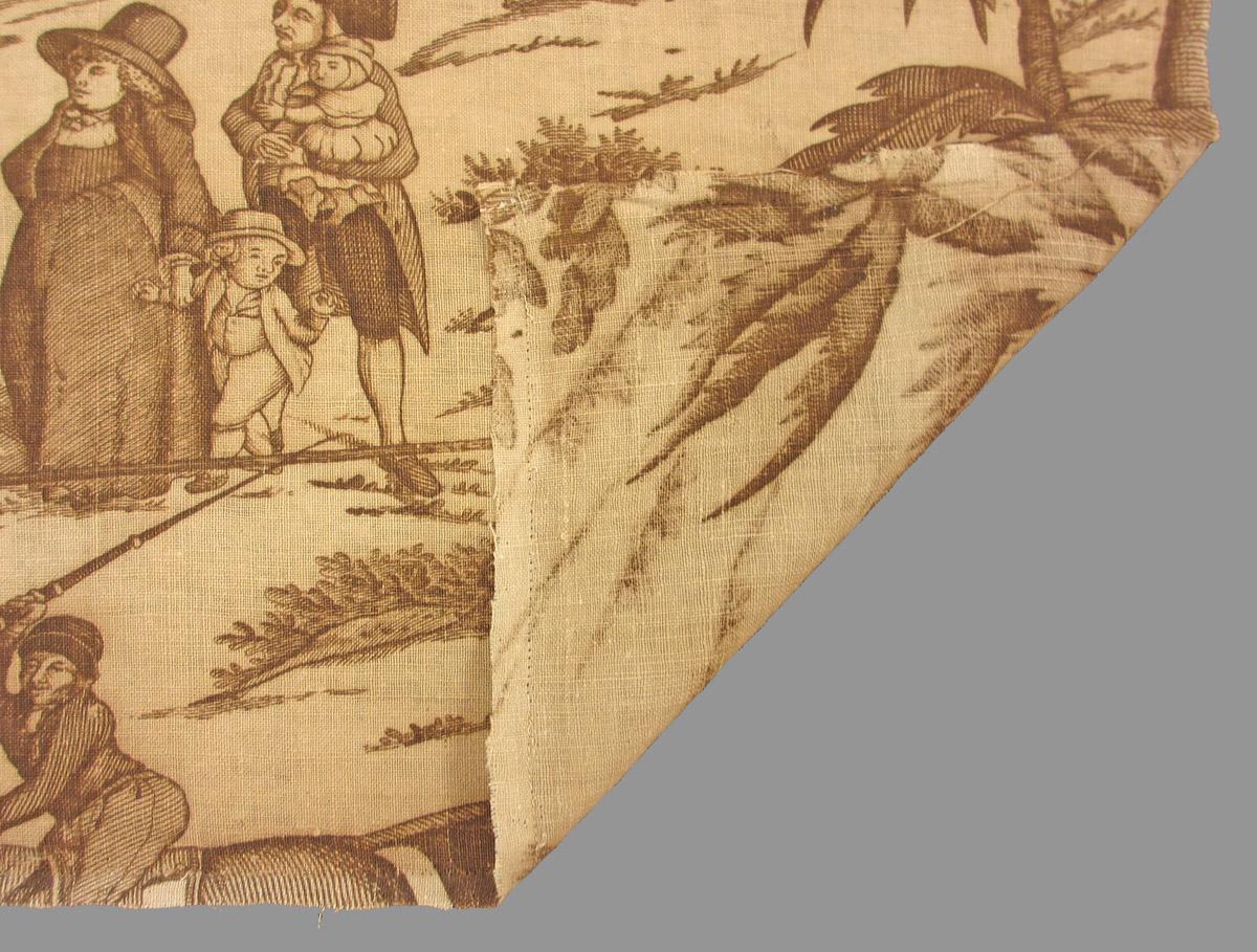 1969.3290 textile, printed folded corner