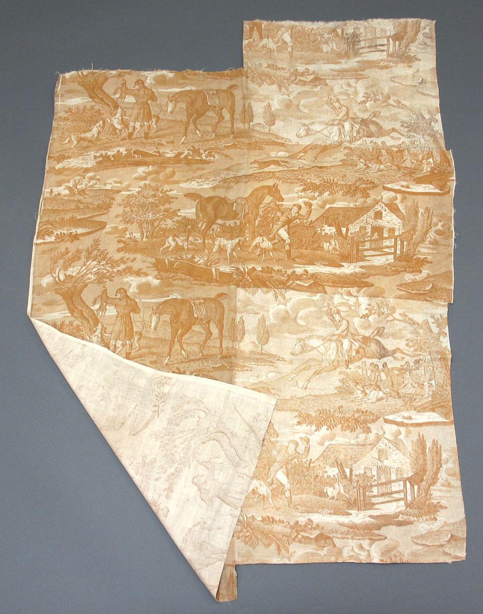 1969.3291 Textile, printed partial folded corner