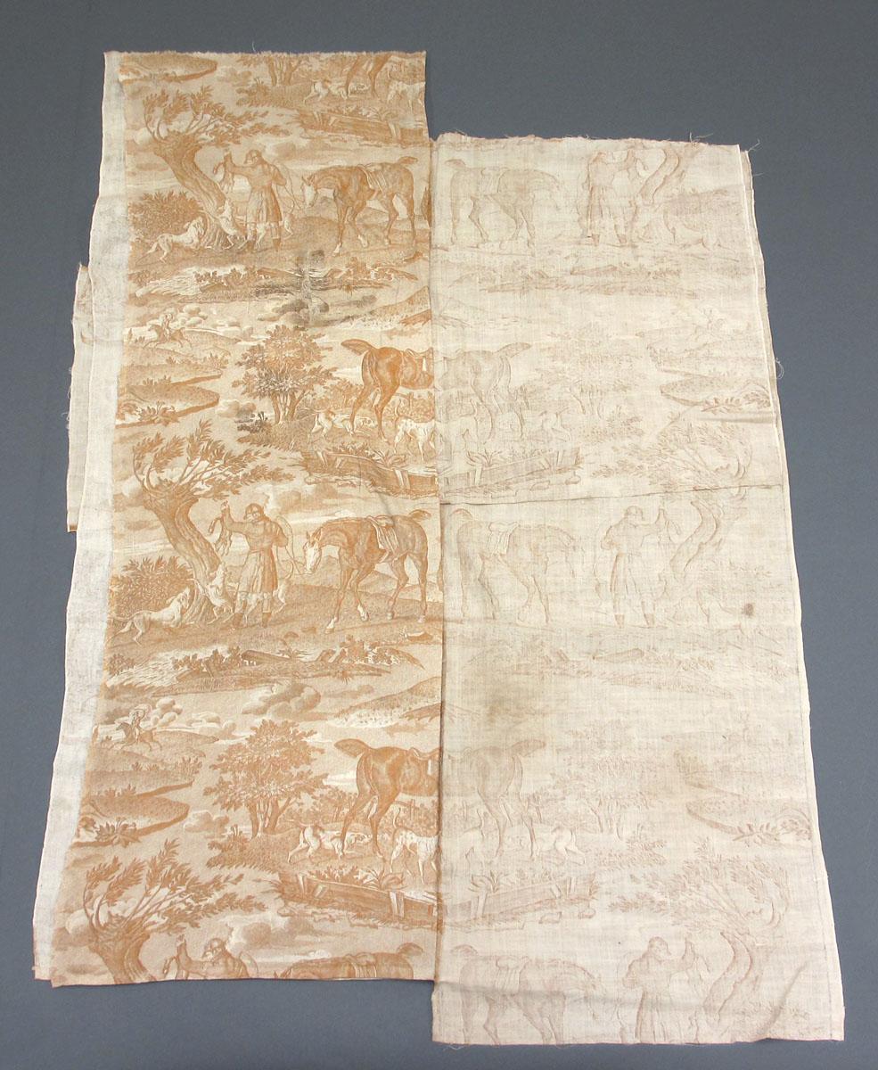1969.3291 Textile, printed partial reverse