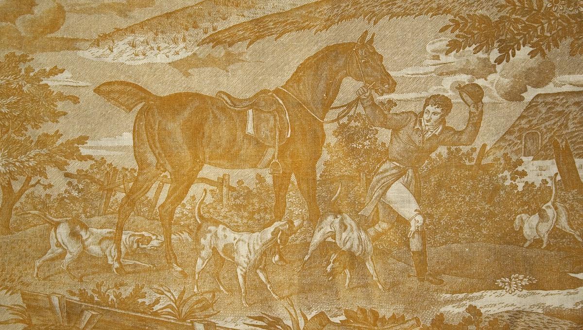 T159 Textile, printed, design repeat