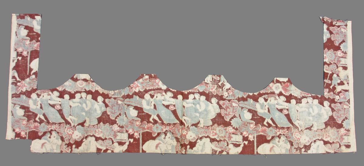 1969.3296 A textile, printed reverse