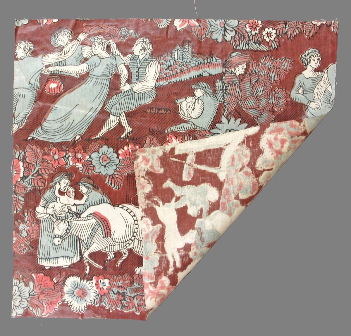 1969.3296 B textile, printed folded corner