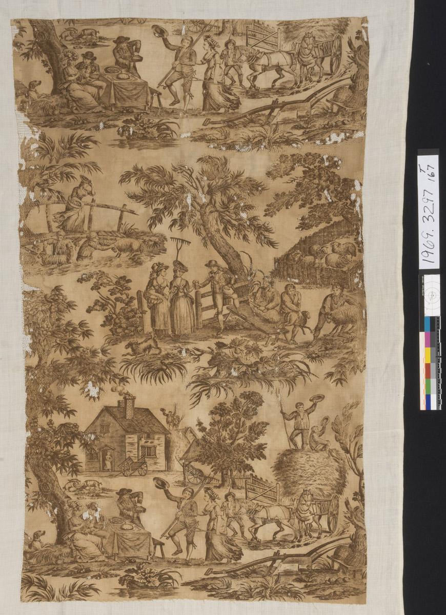 1969.3297 Textile, printed, view 1