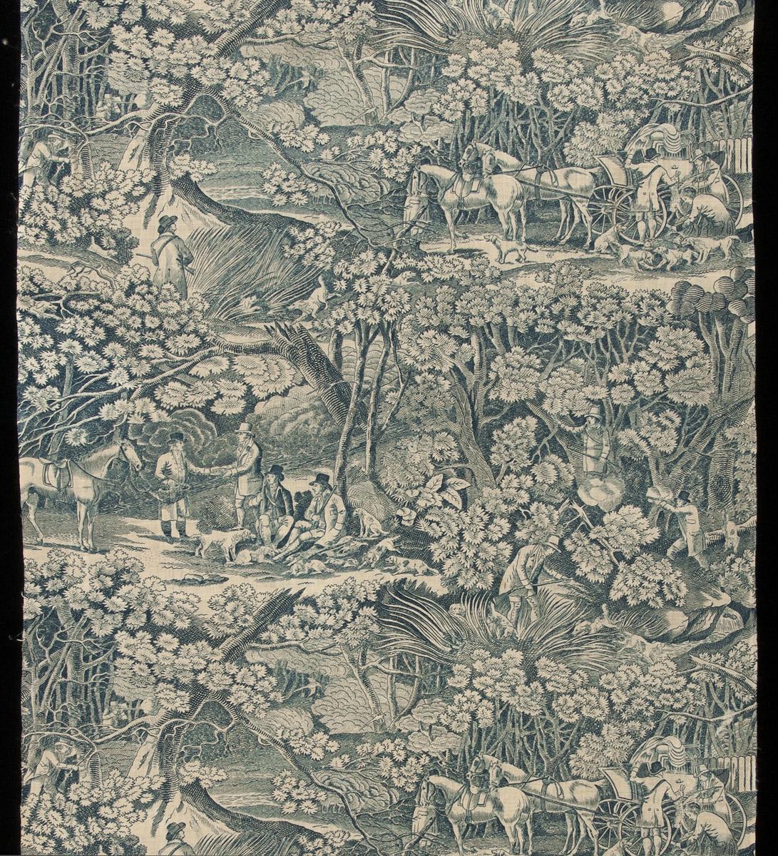 1969.3298 Textile, printed, detail 2