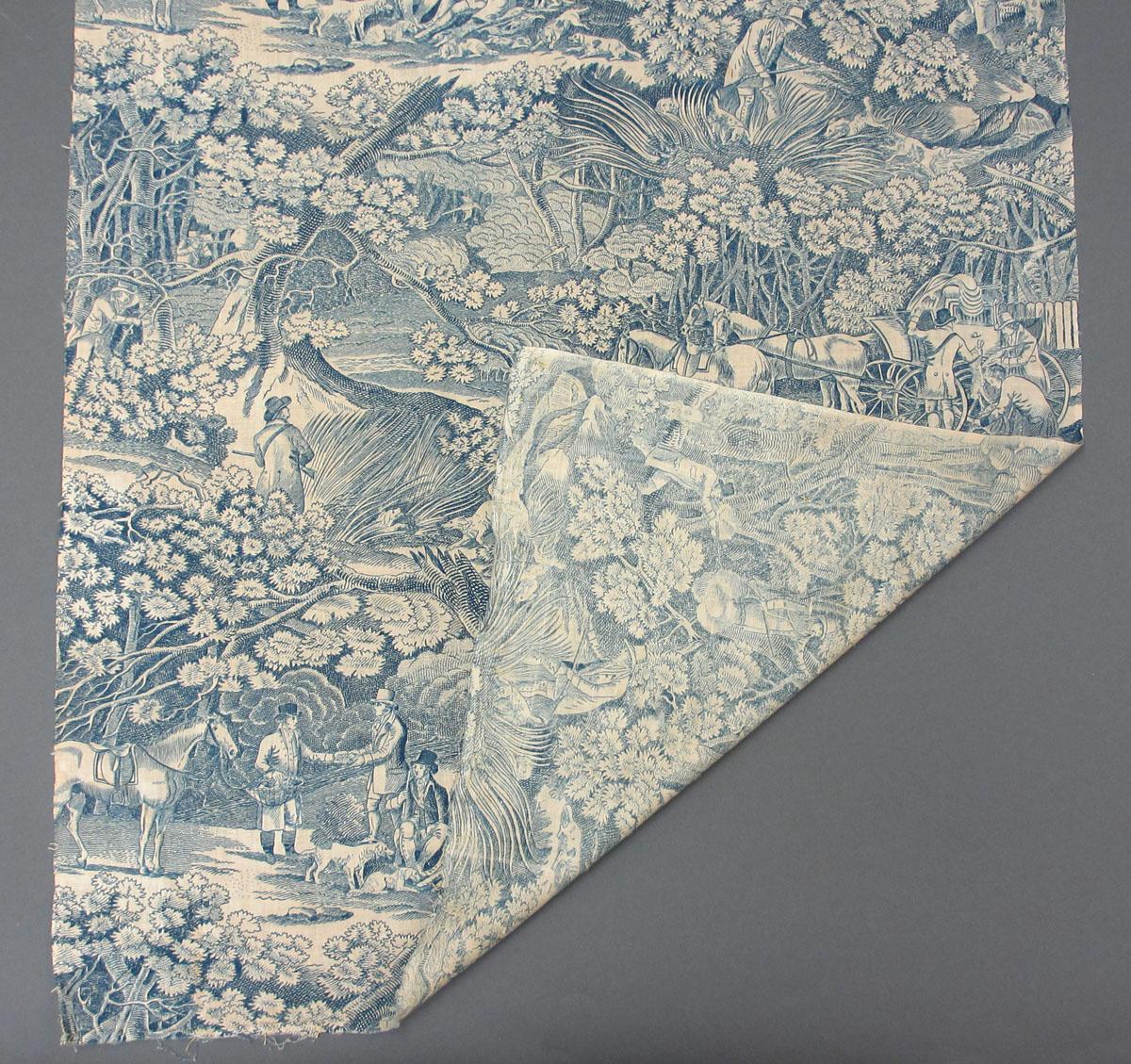 1969.3298 Textile, printed partial folded corner