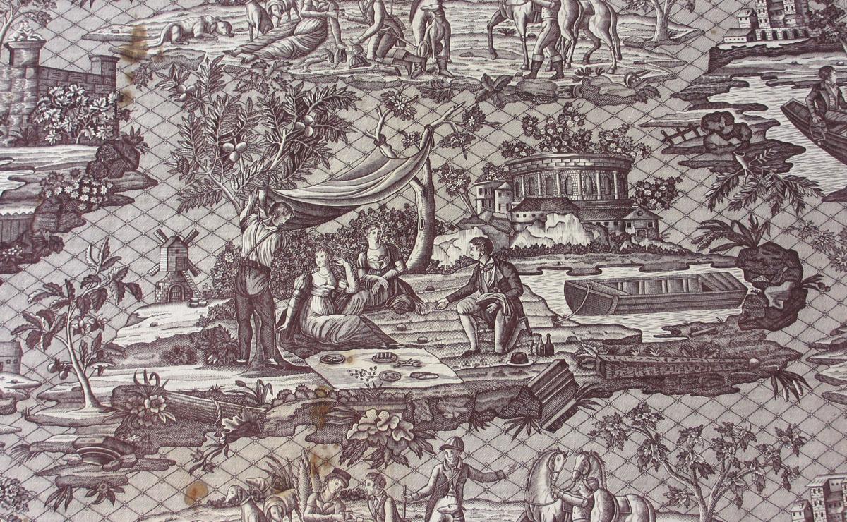 T166 textile, printed design repeat