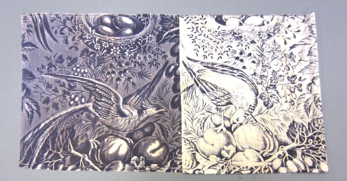 1969.3302.001 Textile, printed folded corner