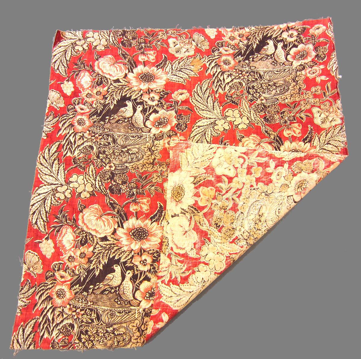 1969.3303 Textile, printed folded corner