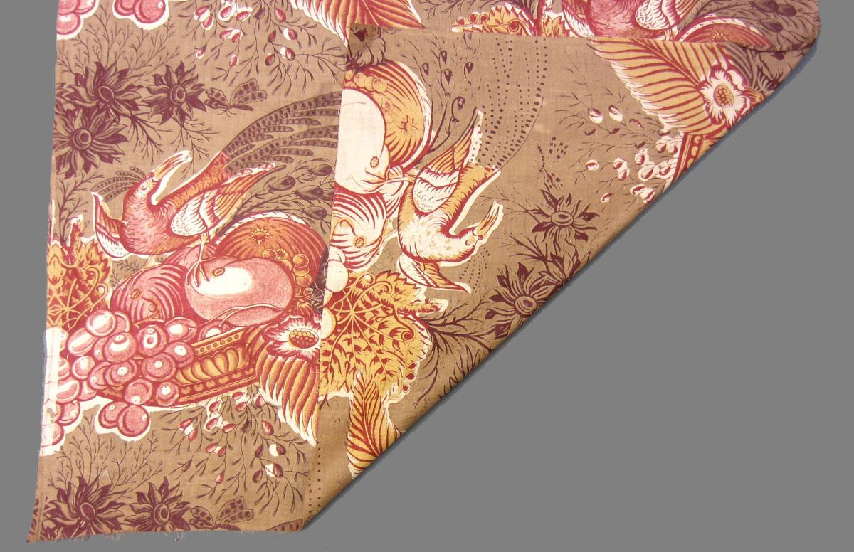 1969.3305 Textile, printed folded corner