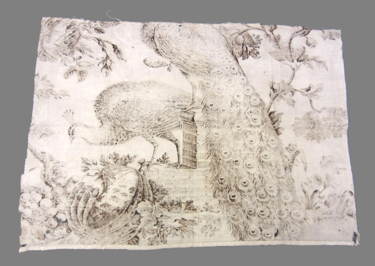 1969.3307 Textile, printed reverse