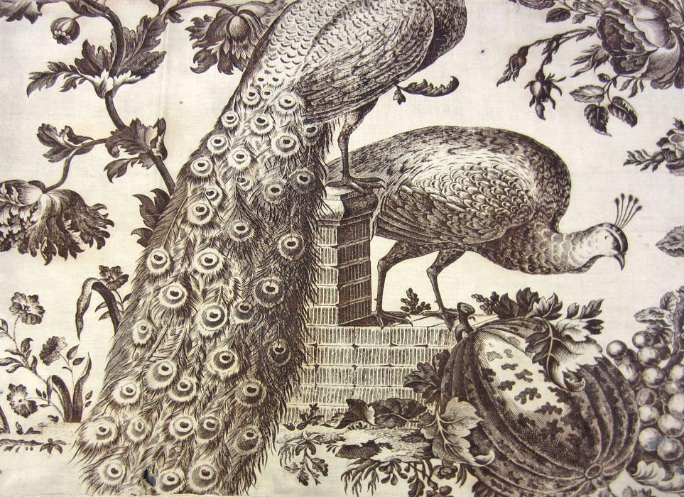 T1091 textile, printed design repeat