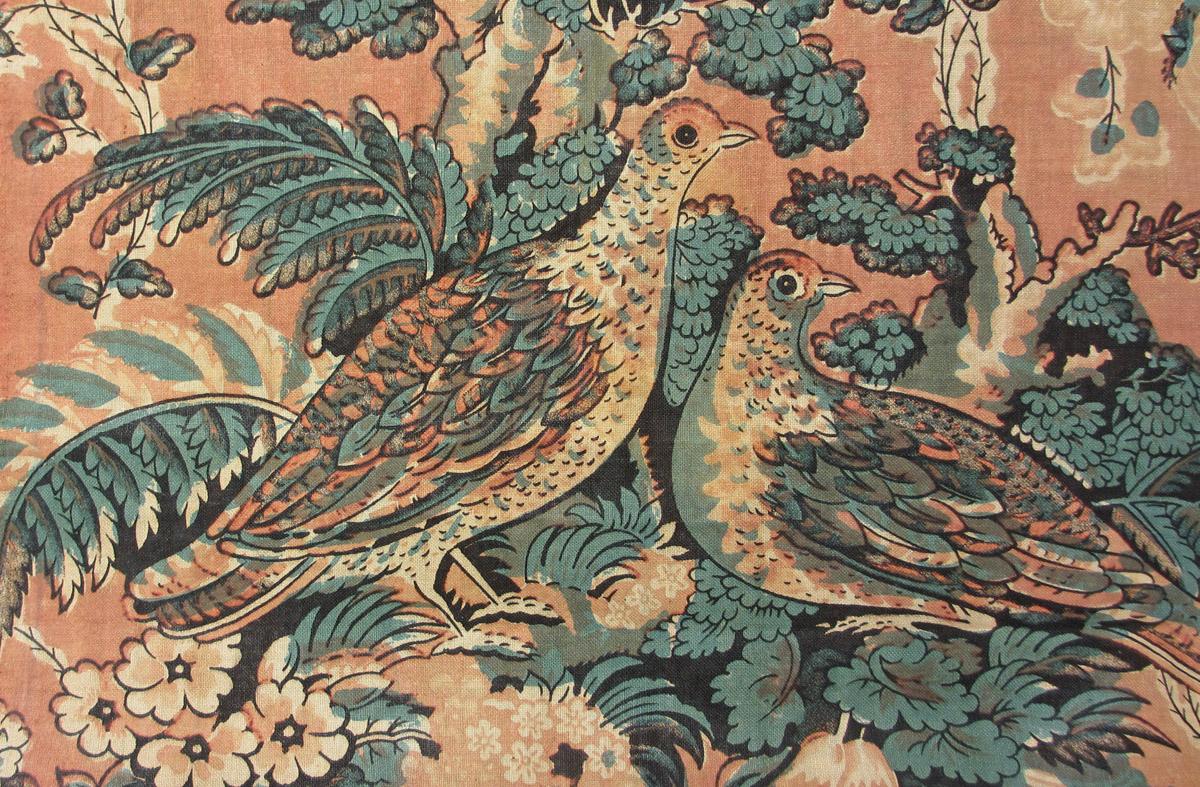 T93.2 textile, printed partial design repeat