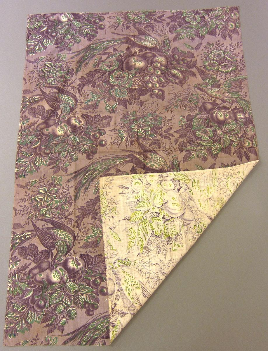 1969.3313 Textile, printed partial folded corner