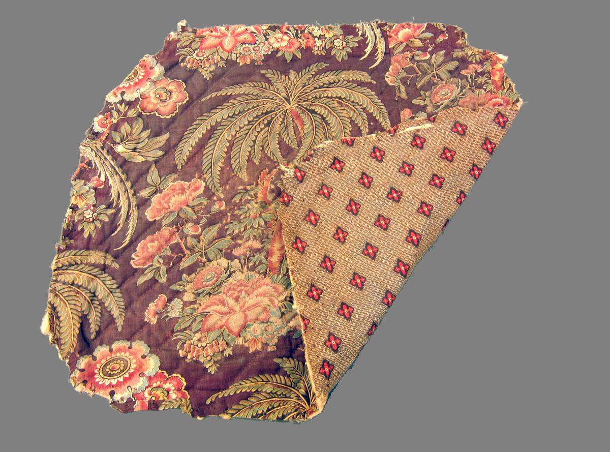 1969.3314 Textile, printed folded corner
