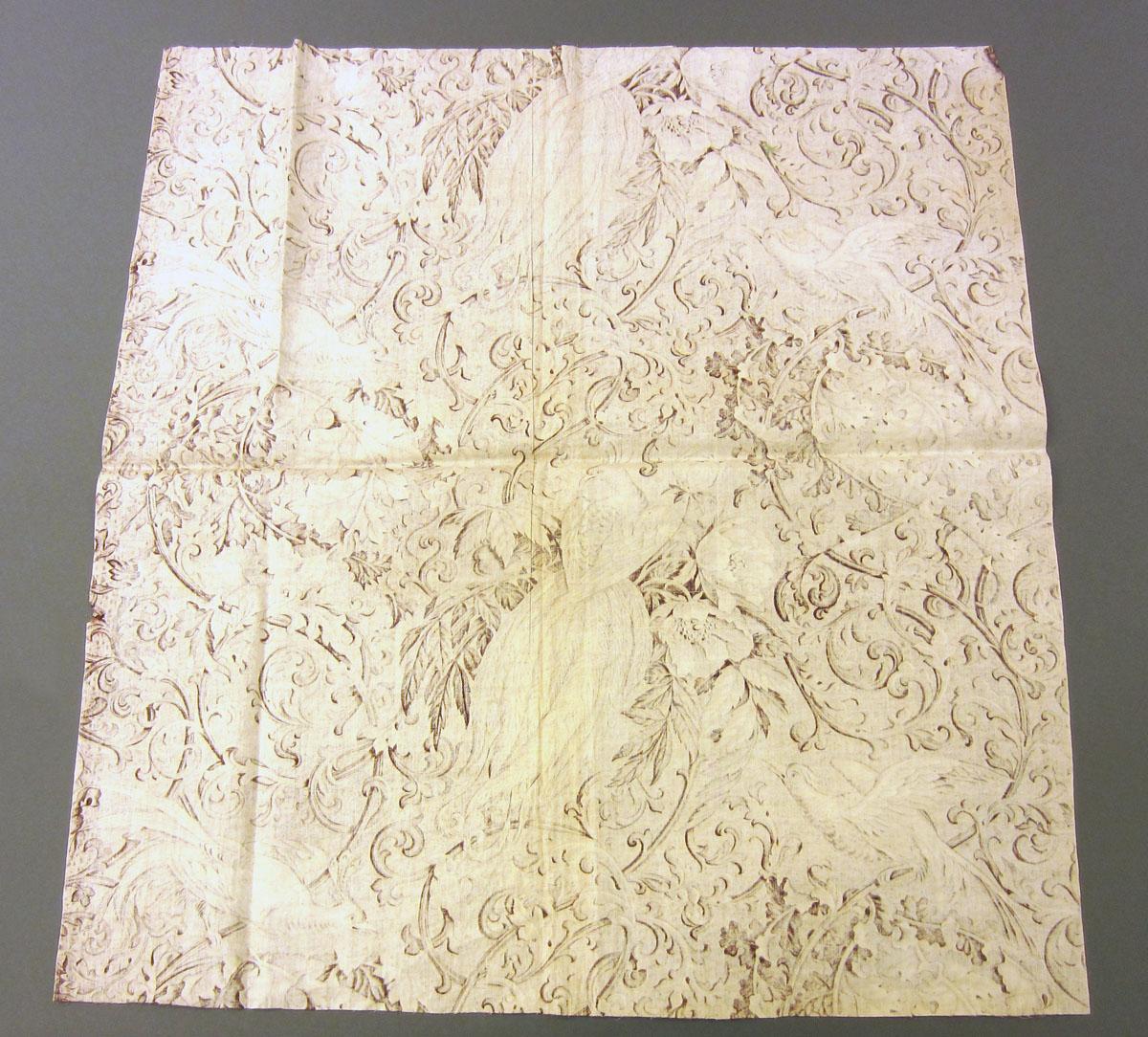 1969.3315 Textile, printed reverse