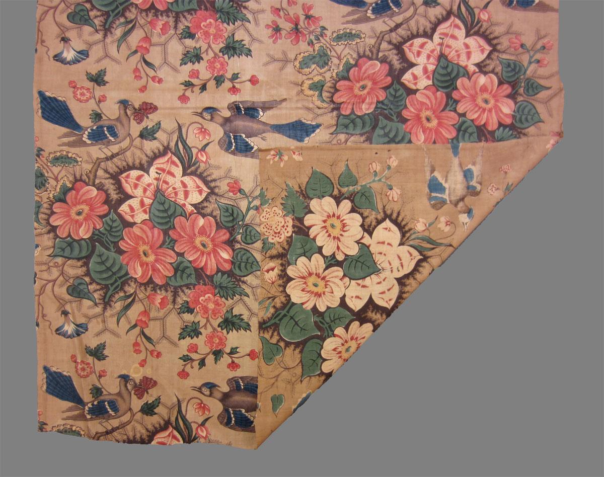 1969.3316 textile, printed partial folded corner