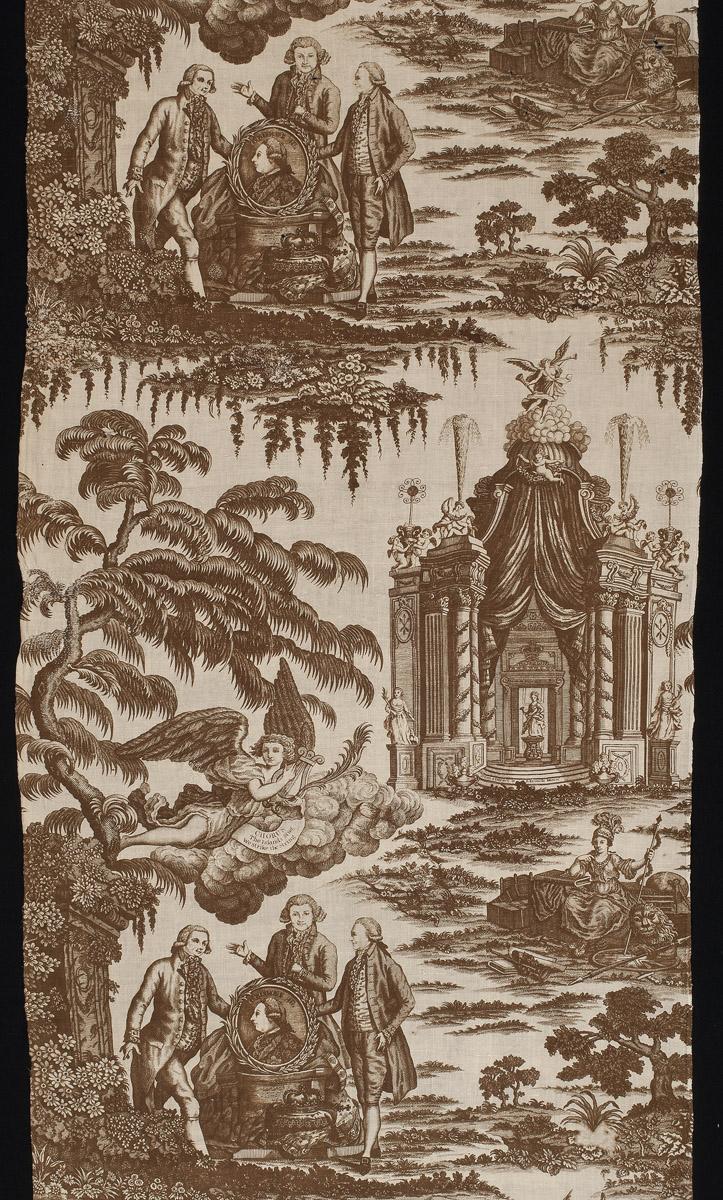 1969.3322.001 Textile, printed, detail 2