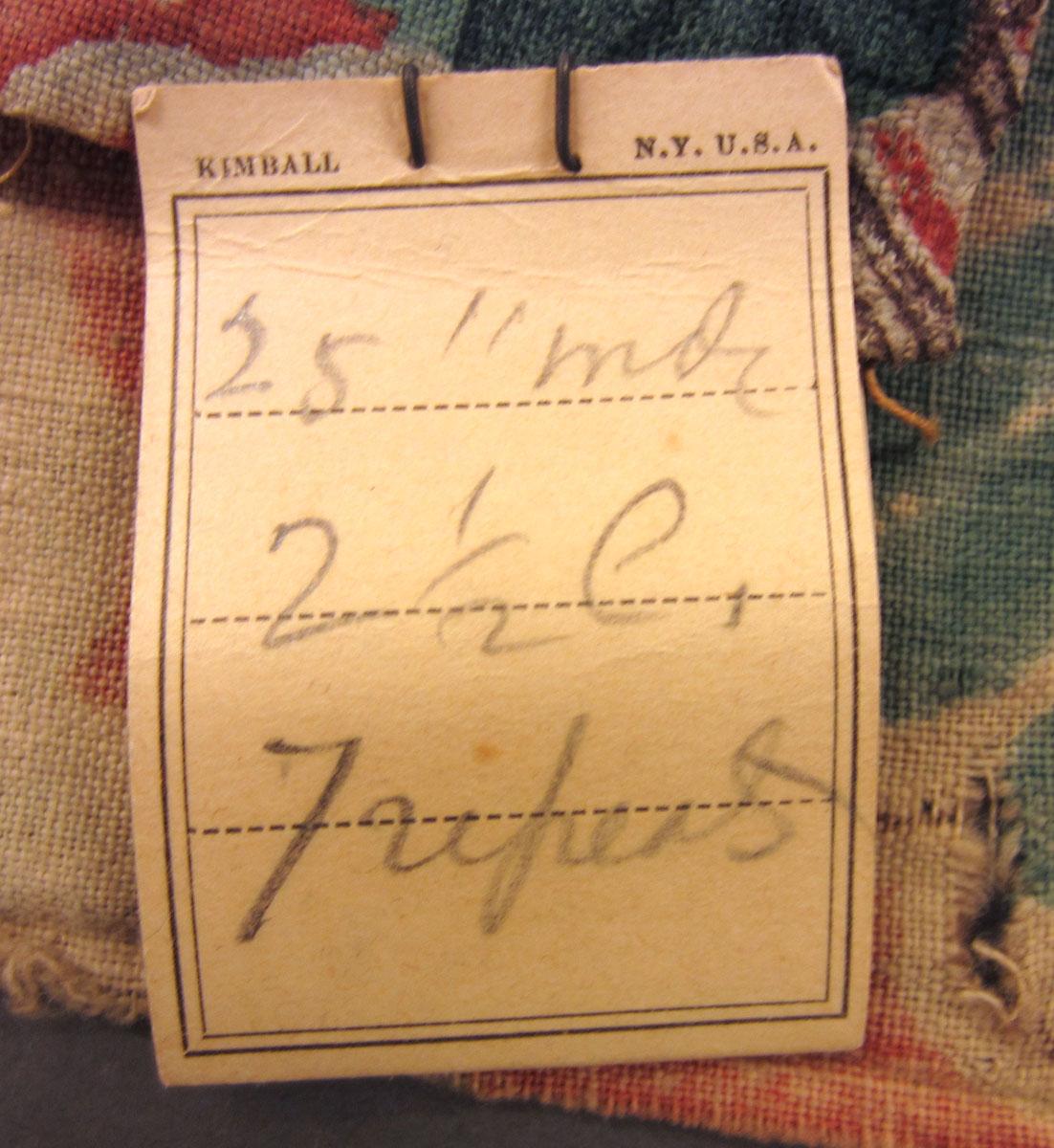 1969.3325.001 Textile, printed label upper surface