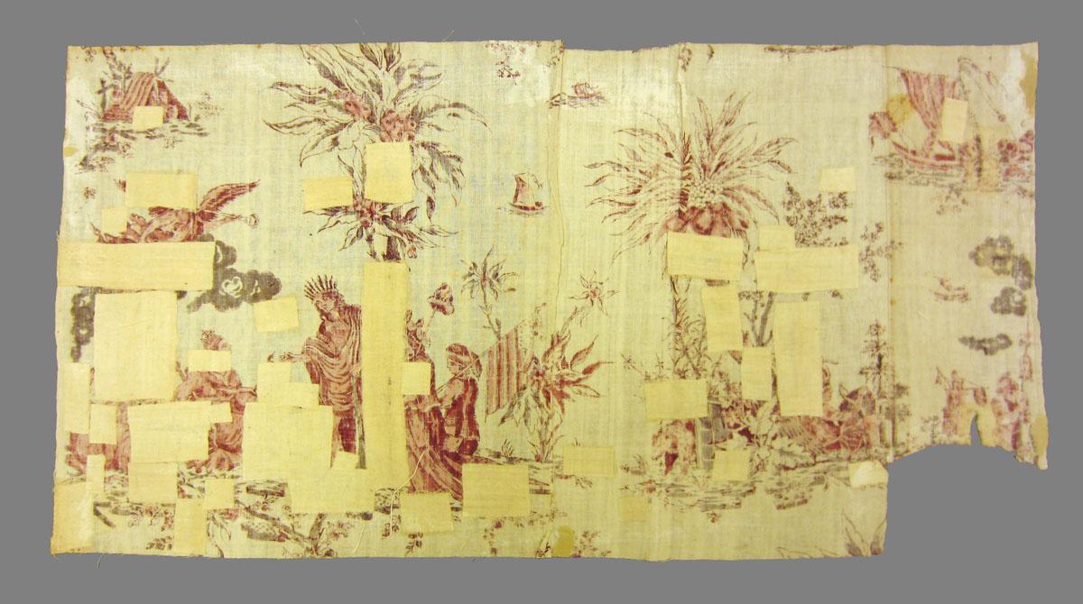 1969.3326 textile, printed reverse