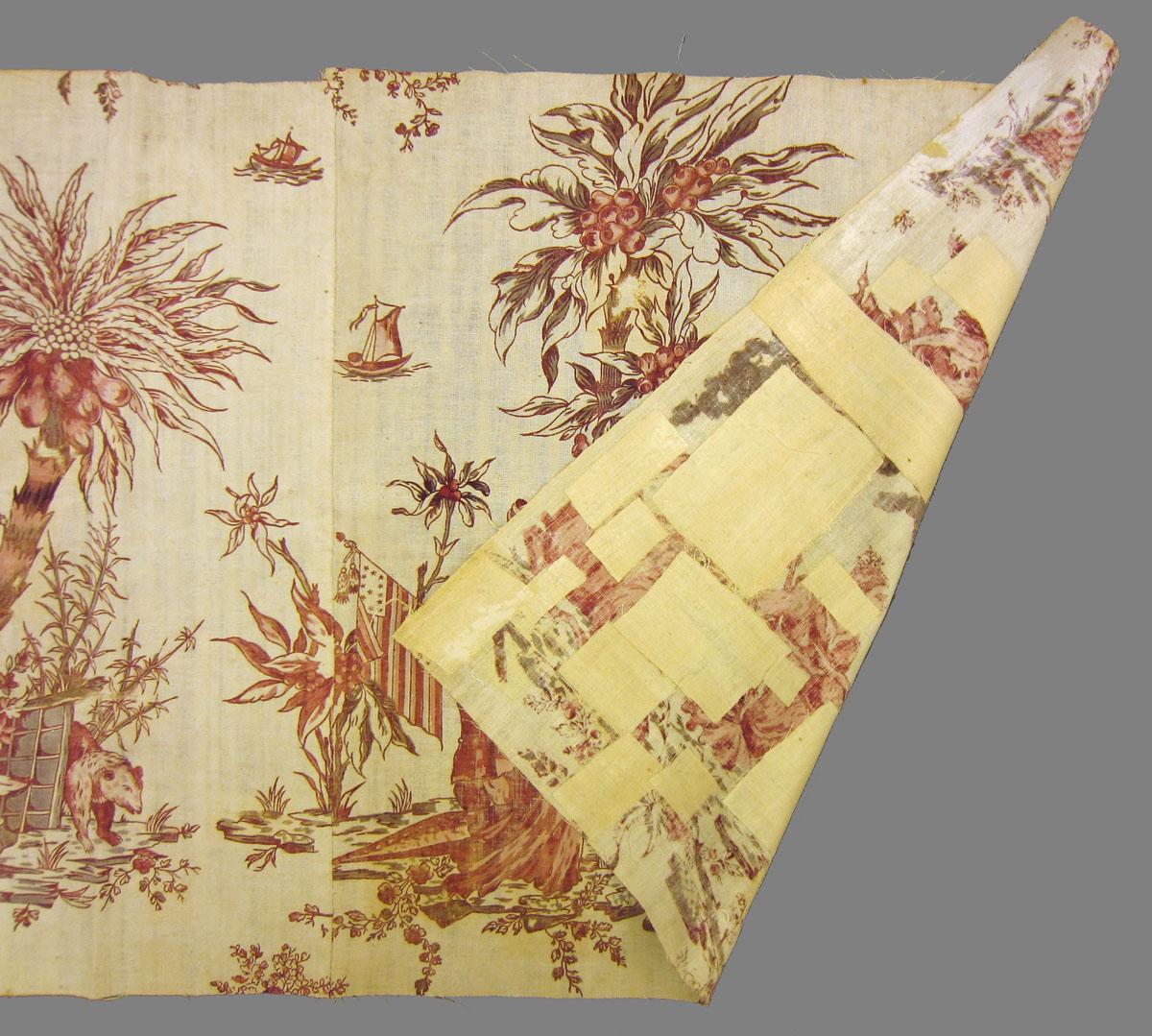 1969.3326 textile, printed folded corner