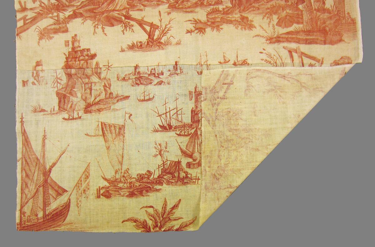 1969.3327 textile, printed folded corner