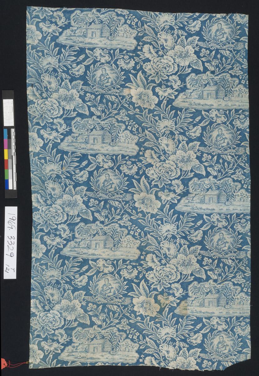 1969.3329 Textile, printed, view 1