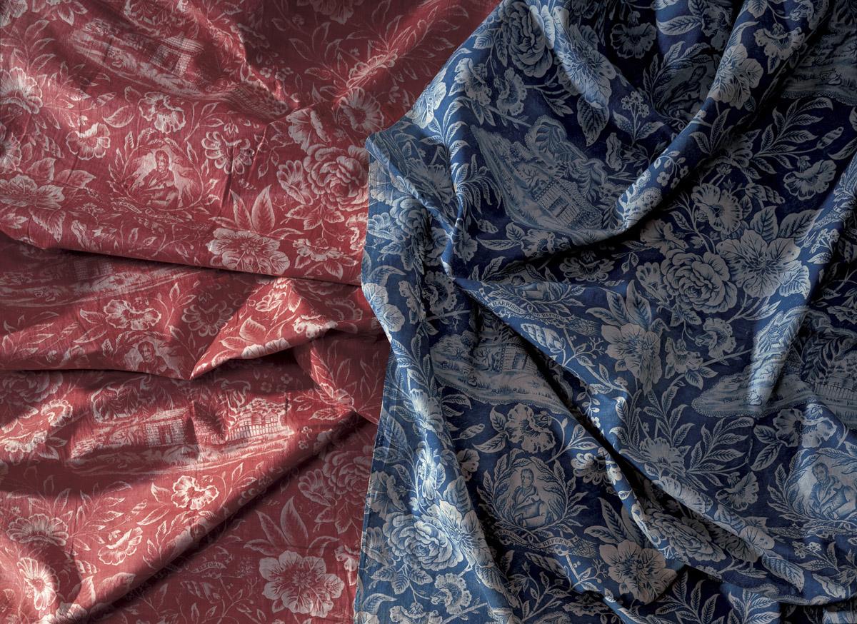 1967.0147 Bedcover, 1969.3329 Textile, printed